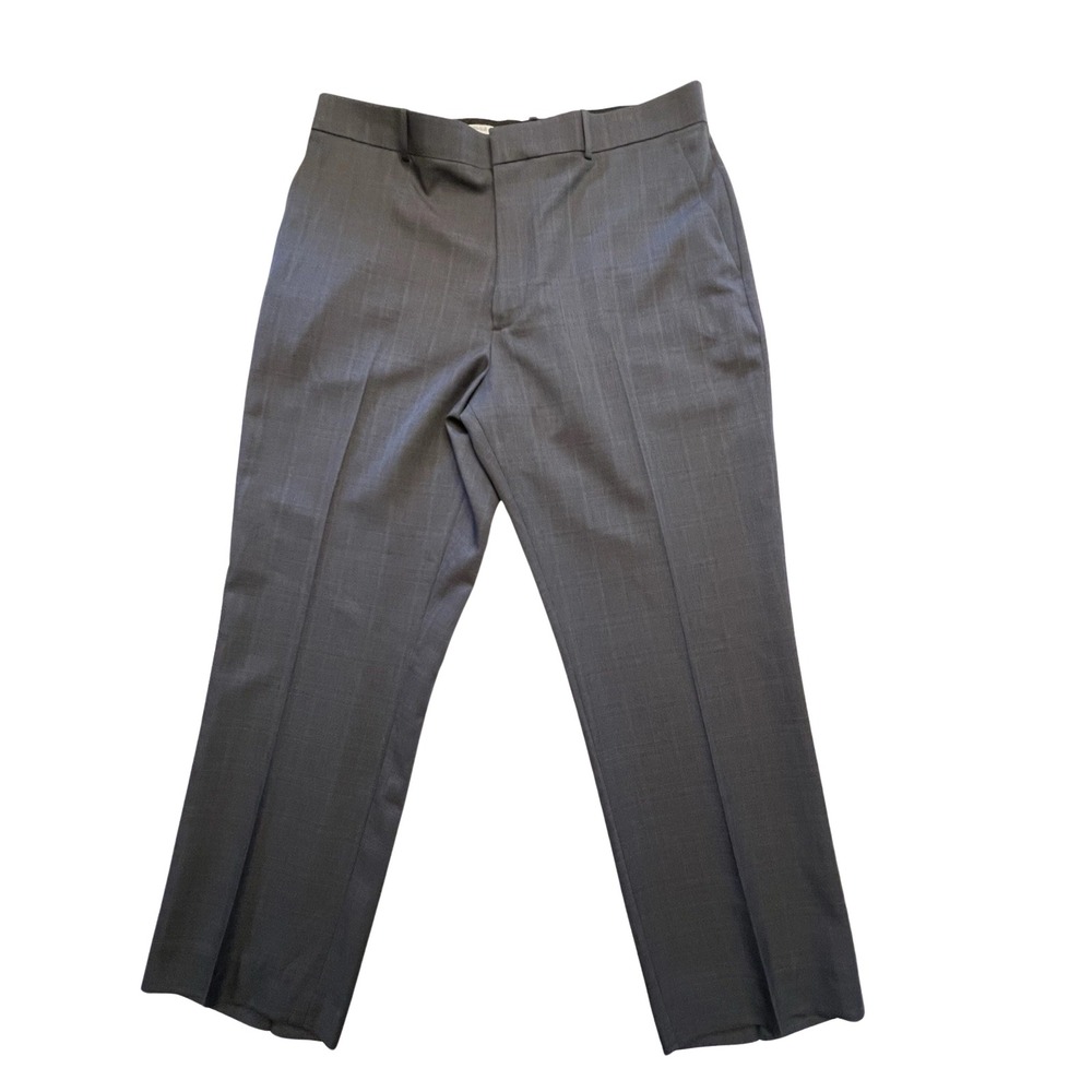 Perry Ellis Men's Gray Pinstripe Dress Pants